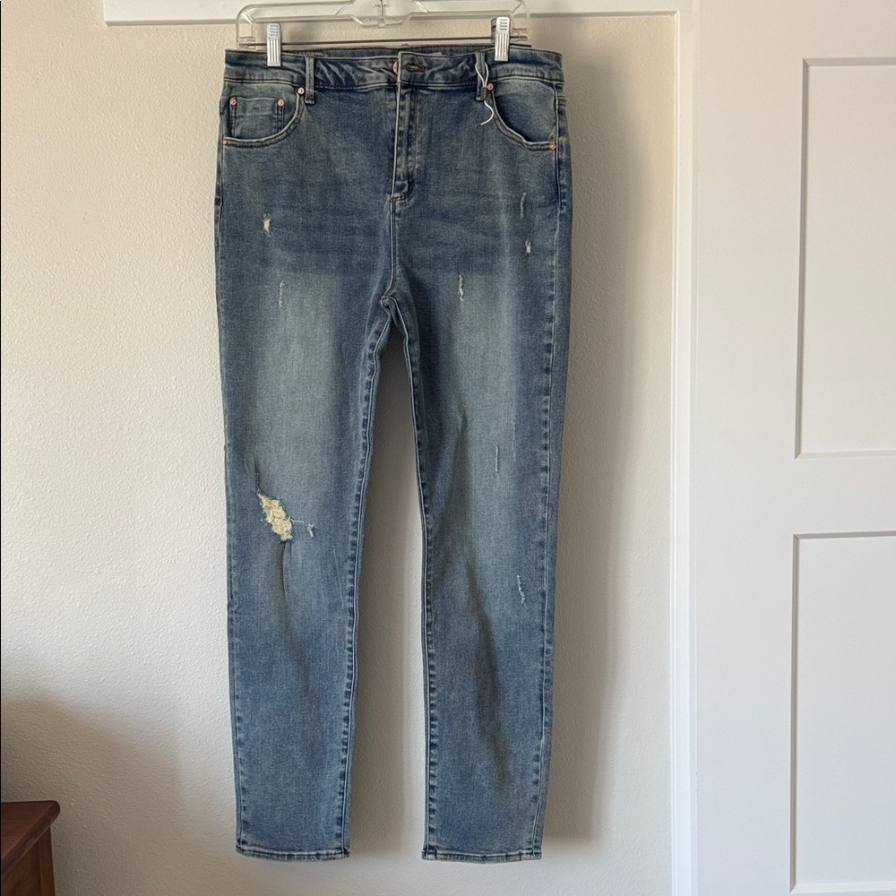 Tractr Women's Straight Leg Jeans - Blue size 14/32